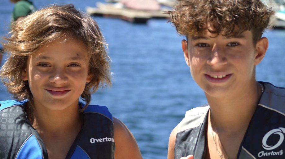 boys at Huntington Lake